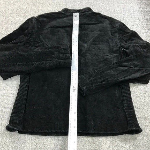 Todd Snyder M Suede Cafe Racer Moto Jacket in Black - Picture 4 of 7